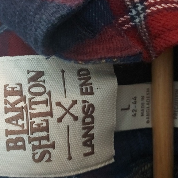 Blake Shelton X Lands End Cotton Flagship Flannel Plaid Button Down Shir… - Picture 5 of 9